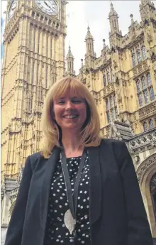  ??  ?? Rosie Duffield prepares to take her place on the opposition benches on Tuesday