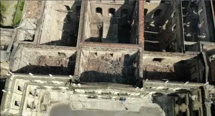  ??  ?? The National Museum, seen from above, stands gutted after Brazil, on Monday. AP Photo/MArIo LobAo