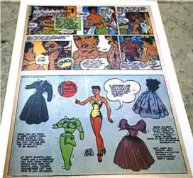  ??  ?? One of the pages of a comic book by Zelda ‘Jackie’ Ormes, the first african american woman comic artist, is on display at the City/County building in Pittsburgh. The uS exhibit chronicles some early african american artists and a publisher who started...