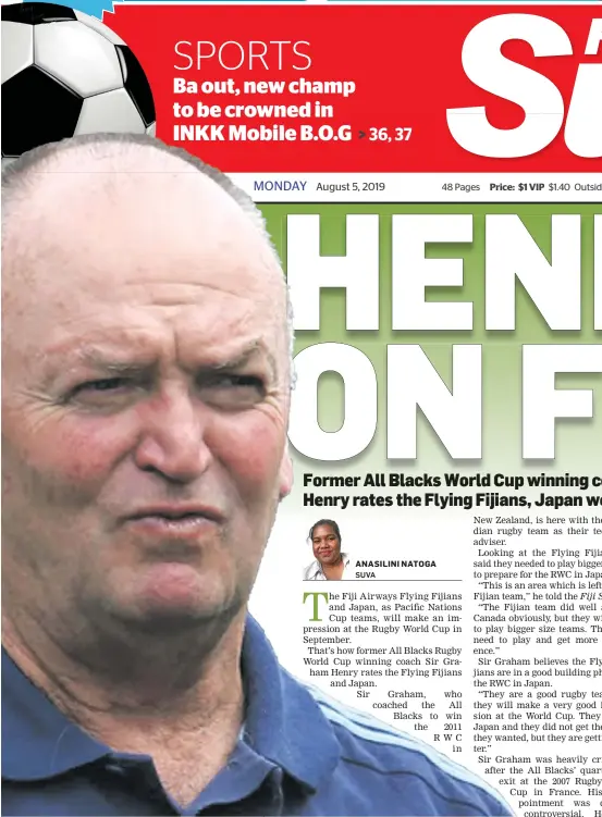  ??  ?? Former All Blacks World Cup winning coach Sir Graham Henry.