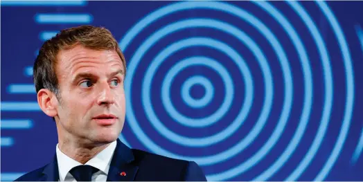  ?? ?? Objectif d’Emmanuel Macron : “prendre toute notre part à la nouvelle aventure spatiale”.