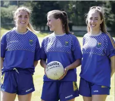 ??  ?? Oh captains my captains! Wicklow captain Sarah Hogan (centre)with her vice captains Niamh McGettigan (left) and Laurie Ahern.
