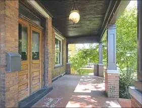  ?? Ted Storey ?? Columns on the front porch at 344 4th St., Beaver.