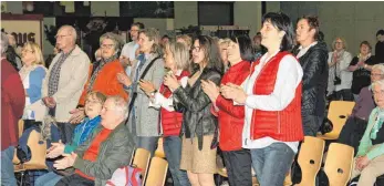  ?? FOTO: MICHAEL TSCHEK ?? Gesang aus vielen Kehlen: Die Teilnehmer beim „Rudelsinge­n“.