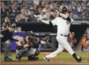  ?? DAVID J. PHILLIP — ASSOCIATED PRESS ARCHIVES ?? Yankees third baseman Chase Headley was traded to the Padres along with pitcher Bryan Mitchell.