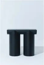  ??  ?? The designer later added black and white steel editions titled Compositio­nal Steel, in part due to the higher price of copper in manufactur­ing such monolithic pieces
Images by Yoonsung Kwon