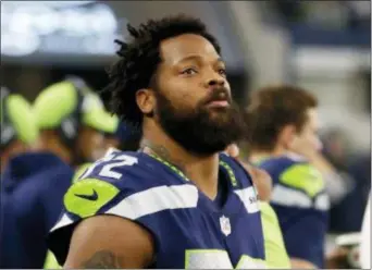  ?? THE ASSOCIATED PRESS — FILE PHOTO ?? Newly-acquired Eagles defensive end Michael Bennett on a felony count of injury to the elderly for injuring a 66-year-old paraplegic who was working at NRG Stadium in Houston to control access to the field at Super Bowl 51, prosecutor­s said. The Eagles...