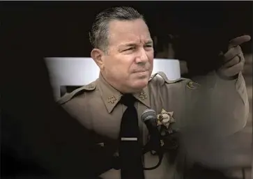  ?? Josie Norris Los Angeles Times ?? I N FEBRUARY, Sheriff Alex Villanueva adopted a broad policy against illicit “deputy sub- cliques.” But recent tough talk has been met with skepticism from some, including county Inspector General Max Huntsman.