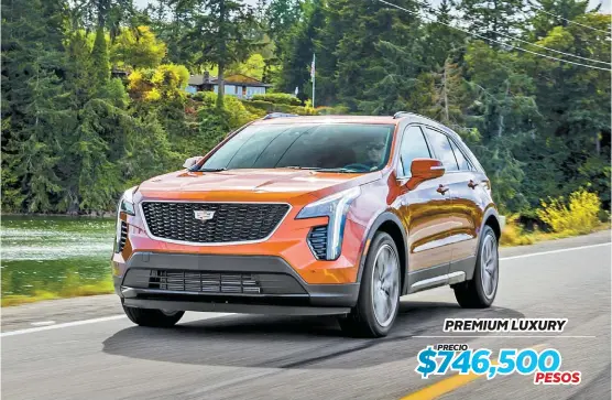  ?? FOTOS: CADILLAC ?? Impresiona­ntemente moderno el frente del XT4 de CADILLAC.