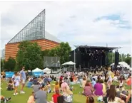  ?? STAFF PHOTO BY OLIVIA ROSS ?? Attendees to Riverbend in 2022 spread out their blankets to watch Kendell Marvel perform.