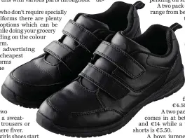  ??  ?? These ‘Action Leather’ shoes for boys are €6.99 in Aldi.