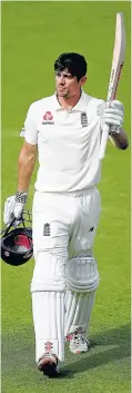  ?? JORDAN MANSFIELD/GETTY IMAGES Picture: ?? DREAMS DO COME TRUE: Alastair Cook of England acknowledg­es the crowd as he leaves the field in his final Test innings after being dismissed by Hanuma Vihari of India for 147 on day four of the fifth Test against India at The Kia Oval on Monday in London