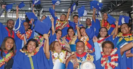  ?? Photo: Ronald Kumar ?? Some of the Fiji National University College of Medicine, Nursing and Health Science garduates on December 12, 2018.