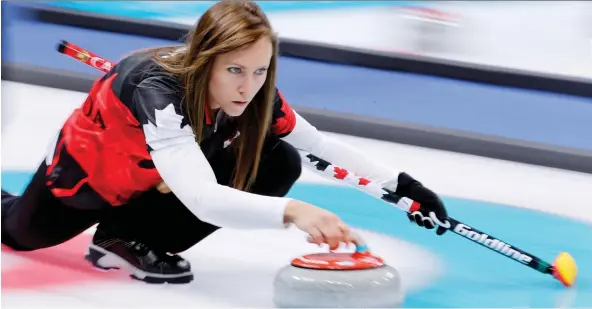  ?? NATACHA PISARENKO/THE ASSOCIATED PRESS ?? Rachel Homan didn’t have the Olympic experience she was hoping for last year, but has been absolutely dominating once again this season.