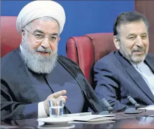  ?? AP PHOTO ?? In this photo released by official website of the office of the Iranian Presidency, President Hassan Rouhani speaks in a meeting with finance ministry officials in Tehran, Iran, Monday.