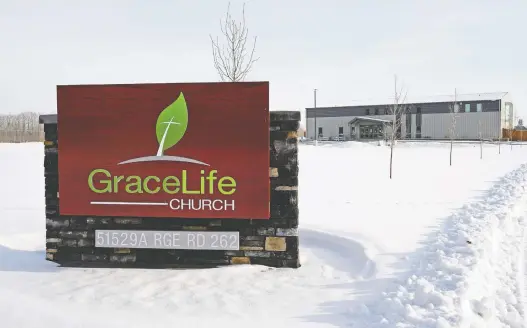  ?? LARRY WONG ?? Throughout the second wave of the COVID-19 pandemic, Gracelife Church continued to hold overcapaci­ty indoor services, despite surging infections and public health orders mandating limits on in-person worship. Pastor James Coates spent 35 days in remand for refusing to abide by the rules, and the church was eventually shuttered by Alberta Health Services.