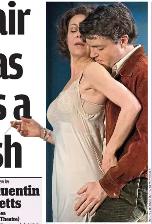  ??  ?? Tryst with a toyboy: Helen McCrory as Hester Collyer and Tom Burke as her live-in lover Freddie