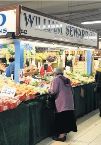  ??  ?? William Seward’s stall in Llanelli Market.