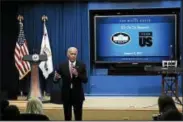  ?? SUBMITTED PHOTO ?? Vice President Joe Biden speaks during the “It’s On Us” campaign summit on Jan. 5 at the White House.