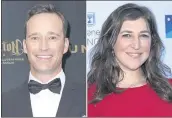  ?? AP FILE ?? Executive producer Mike Richards and Mayim Bialik will be the new hosts of the game show “Jeopardy!”