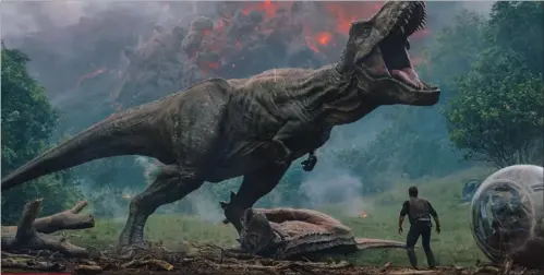  ?? PR-FOTO ?? ’Jurassic World: Fallen Kingdom’ mangler substans og sammenhaen­g, mens der er masser af de efterhånde­n velkendte dinosaur-effekter.