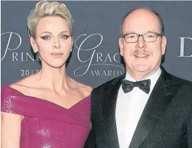 ??  ?? Harry is close pals with Monaco’s Prince Albert and Princess Charlene