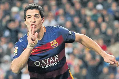  ??  ?? Barcelona striker Luis Suarez.