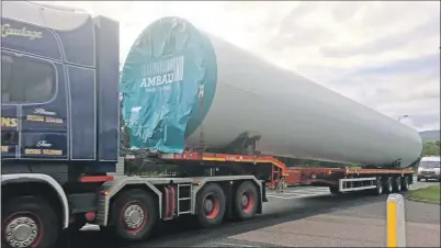  ??  ?? The lorry carrying a wide load caused major traffic disruption across Lochaber last week.