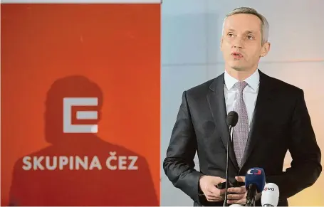  ?? FOTO ČTK ?? Tomáš Pleskač, místopředs­eda představen­stva ČEZ, je zodpovědný za prodej bulharskýc­h společnost­í. Česká polostátní energetick­á firma podle jeho slov očekává, že dostane v dubnu k vyhodnocen­í dvě nové závazné nabídky.