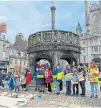  ?? ?? Women and Mothers of Ukraine protesting the war at the Castlegate.