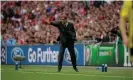  ?? Jenkins/The Guardian ?? Jürgen Klopp in a suit as Borussia Dortmund’s manager for the 2013 Champions League final at Wembley. Photograph: Tom