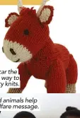  ??  ?? Say hello to Oscar the ox! He’s a great way to start your charity knits.