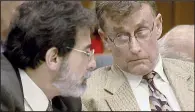  ??  ?? Michael Peterson (right) discusses his case with attorney David Rudolf in The Staircase on Netflix.