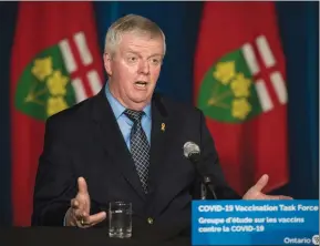  ??  ?? The Canadian Press
Retired Gen. Rick Hillier is leading Ontario’s vaccine program.