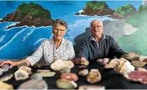  ?? ANDY MACDONALD/ STUFF ?? Taranaki Lapidary & Mineral Club members Lois Smallman and Ian Larsen are passionate about their hobby and look forward to sharing it with the public at its upcoming show.