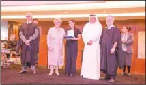  ?? ?? Head Teacher Award Winner with Paul Shropshire, Madam Vera Al Mutawa MBE, Dr Salman Al-Lafi and Nicholas Smith