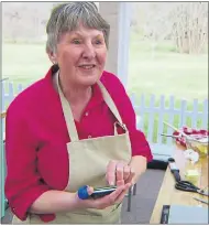  ??  ?? Ex-teacher Val Stones survived to bake another day