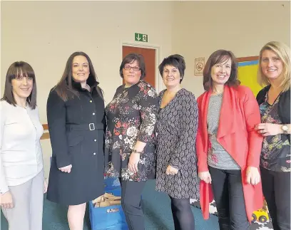  ??  ?? AM Vikki Howells, second left, meets members of new support group ASD Rainbows