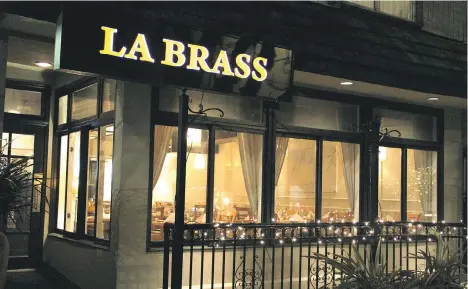  ??  ?? What was once the location of Provence Mediterran­ean Grill has been rebranded as La Brass, retaining much of the French bistro fare but now owned by the former’s sous chef, Rajbir Aujlay. He says La Brass has retained almost all of the clientele of...