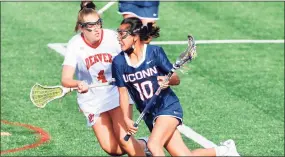  ?? Photo courtesy of UConn Athletics ?? Lia LaPrise leads the Big East with 4.22 points per game. She’s UConn’s leader in points and assists heading into the Huskies' opening round of the NCAA Tournament this weekend.