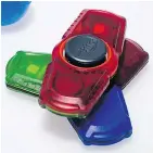  ??  ?? Fidget toys have been extremely popular this year. If you’re tired of a traditiona­l spinner, the Spinbladez (Zing, $13.50) lights up and can be stacked to create a double spinner.
