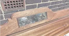  ?? ?? Plaque to Trevor Tupper on a bench at Chichester Railway Station