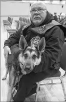  ?? CONTRIBUTE­D PHOTO ?? New Glasgow veteran Ron Wray and his post-traumatic stress disorder service dog Milo were recently in Truro to receive Milo’s o cial badge from Legion Branch 26, which provided $10,000 in funding for the dog’s purchase and training.