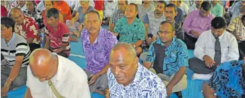  ?? Photo: Shratika Naidu ?? Government officials and people of Savusavu gathered during the commission­ing of the grid extension at Daku/Naveria in Savusavu on January 23, 2018.