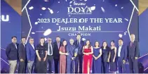  ?? CONTRIBUTE­D PHOTO ?? Isuzu Philippine­s Corp.’s annual Dealer of the Year Awards not only celebrates the achievemen­ts of its dealership­s and its staff, but also reinforces Isuzu’s commitment to excellence and innovation in the automotive industry.