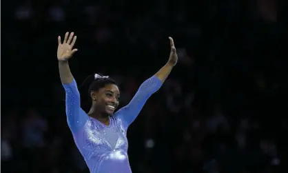  ??  ?? Four-time Olympic champions Simone Biles has won every major team and individual all-around competitio­n she’s entered since her senior debut in 2013. Photograph: Thomas Kienzle/AFP/Getty Images