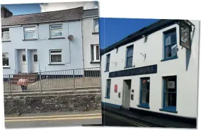  ??  ?? Blue painted house and Three Salmons courtesy Barry Rees