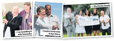  ??  ?? &gt; Les Scadding &amp; wife Samantha &gt; Sandra Fosbrooke &amp; Ken Henry &gt; The Davies family