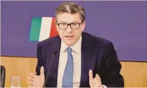  ?? Giancarlo Giorgetti LAPRESSE ?? Ministro dell’Economia e delle finanze.