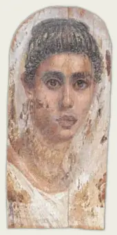  ??  ?? Retrato de mujer Saqqara (Egipto) (100-120 d.C.)